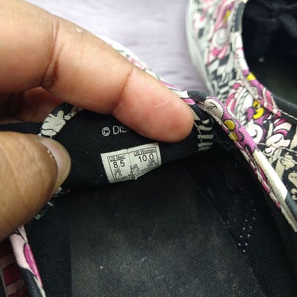 Disney X Vans Collaboration Cheshire Cat Alice Wonderland Sneakers Women Size 10 - Picture 9 of 9